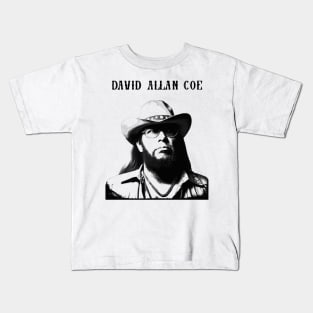 Retro David Allan Coe Kids T-Shirt